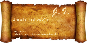 Jasch István névjegykártya